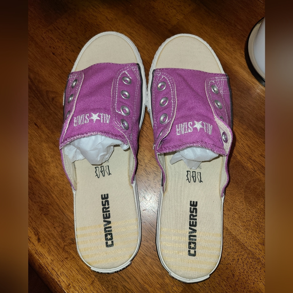 Converse All*Star Purple/Pink Cut Away Slide/Sandal (NWOT)